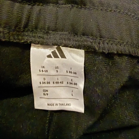 adidas Black Track Pants with White Stripes - Picture 3 of 3